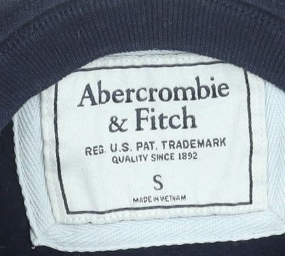 Abercrombie & Fitch Men's Blue Small Crew Neck Pullover Sweatshirt