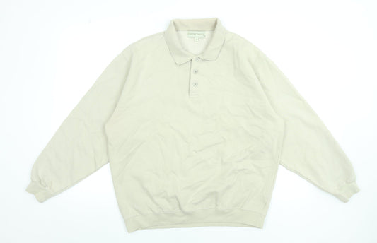 Womens UK Size M Country Trader Beige Henley Sweatshirt