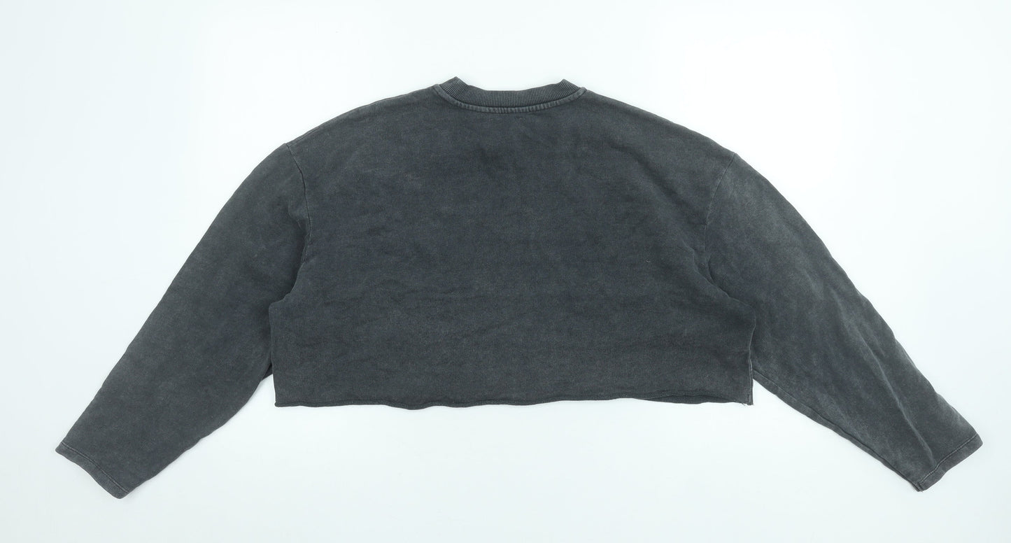 Womens UK Size 12 Topshop Grey Pullover Sweatshirt