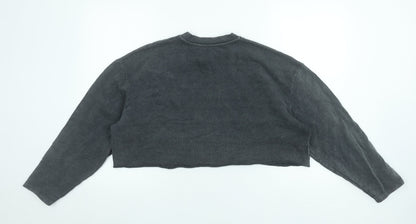 Womens UK Size 12 Topshop Grey Pullover Sweatshirt