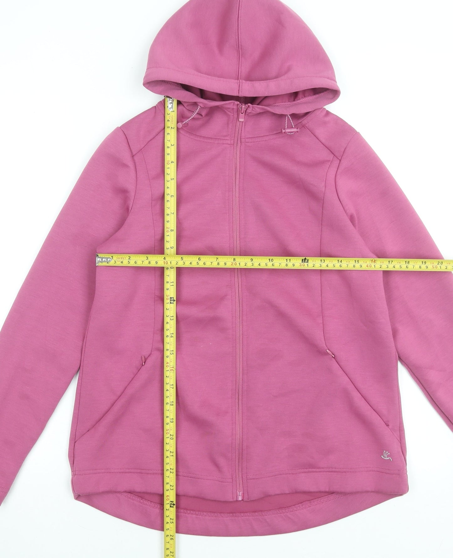 Womens UK Size S Dunnes Stores Pink Full Zip Hoodie