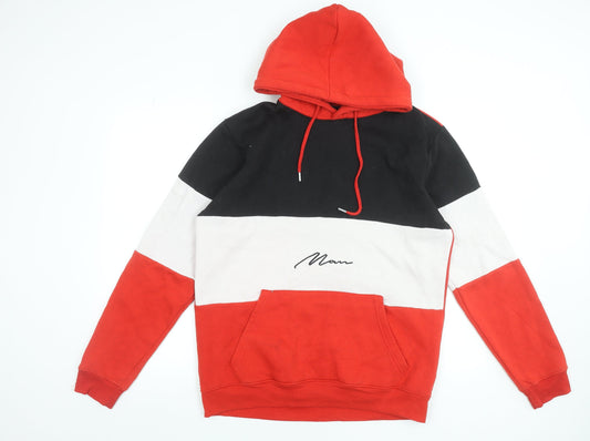 Mens UK Size M boohooMAN Multicoloured Pullover Hoodie