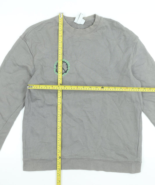 Mens UK Size M H&M Grey Pullover Sweatshirt