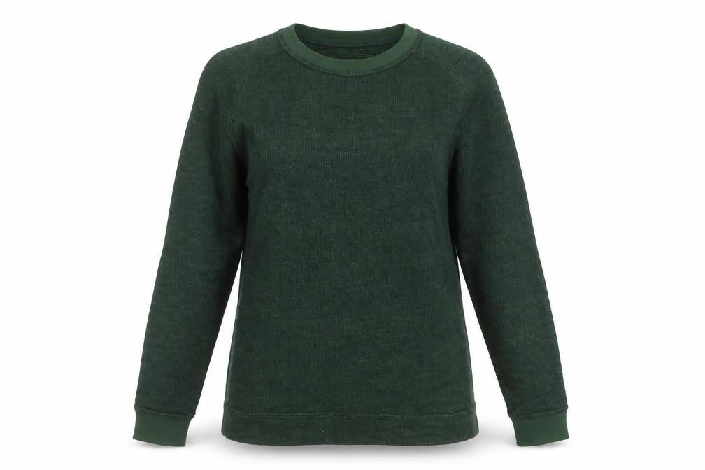Oliver Spencer Women Green Cotton Viscose Crew Neck Jumper Size M