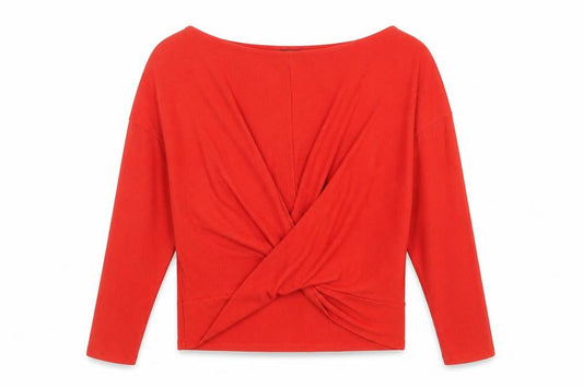 Womens UK Size 12 F&F Red Wrap Blouse
