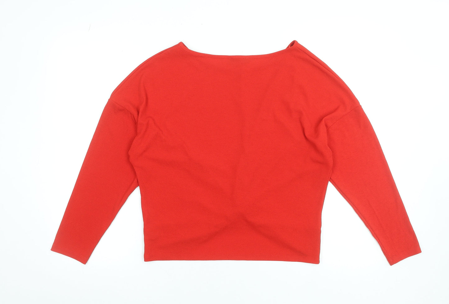 Womens UK Size 12 F&F Red Wrap Blouse