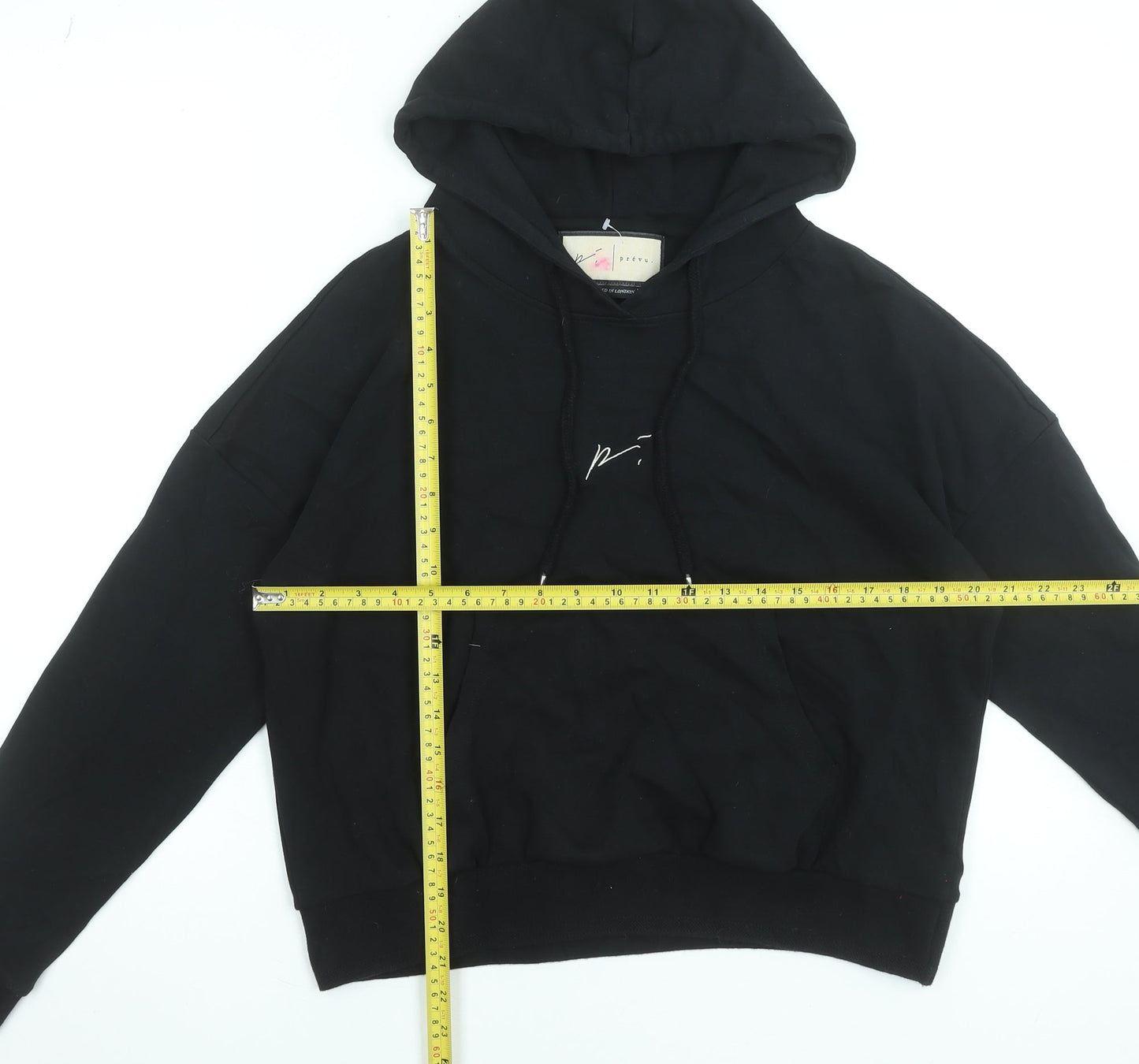 Womens UK Size 6 Prévu Black Pullover Hoodie
