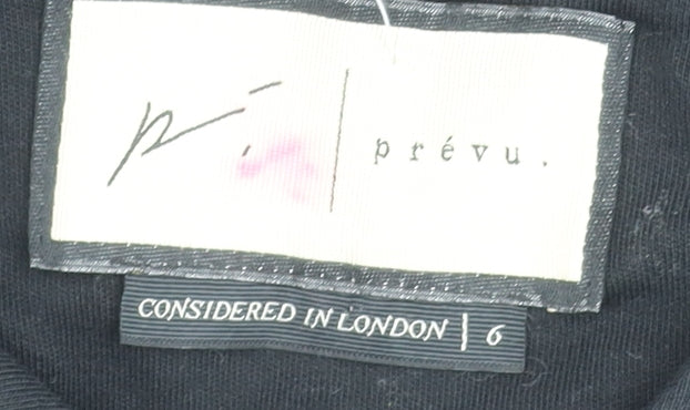 Womens UK Size 6 Prévu Black Pullover Hoodie