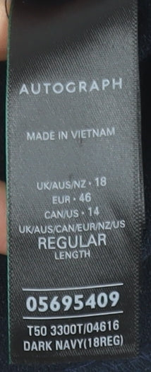 Marks and Spencer Women’s Blue Sheath Dress Size 18 Sleeveless Knee Length