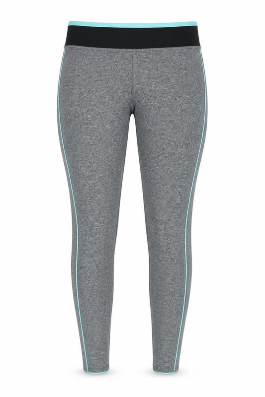 Front view of Atmosphere women’s grey leggings uk 10 polyester elastane stretch gym pants
