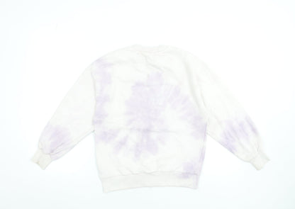 Zara Girls Purple Tie-Dye Pullover Sweatshirt 11-12 Years