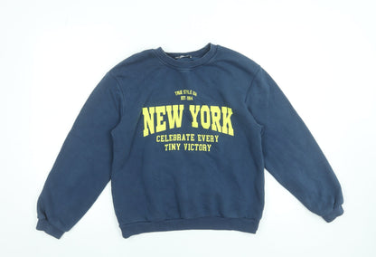 Womens UK Size S Zara Blue Pullover Sweatshirt