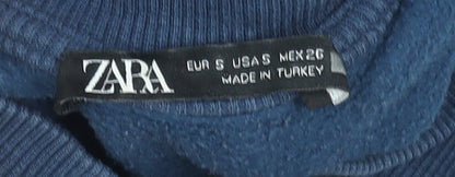 Womens UK Size S Zara Blue Pullover Sweatshirt