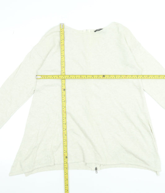 Womens UK Size 10 Peruzzi Beige Pullover Jumper