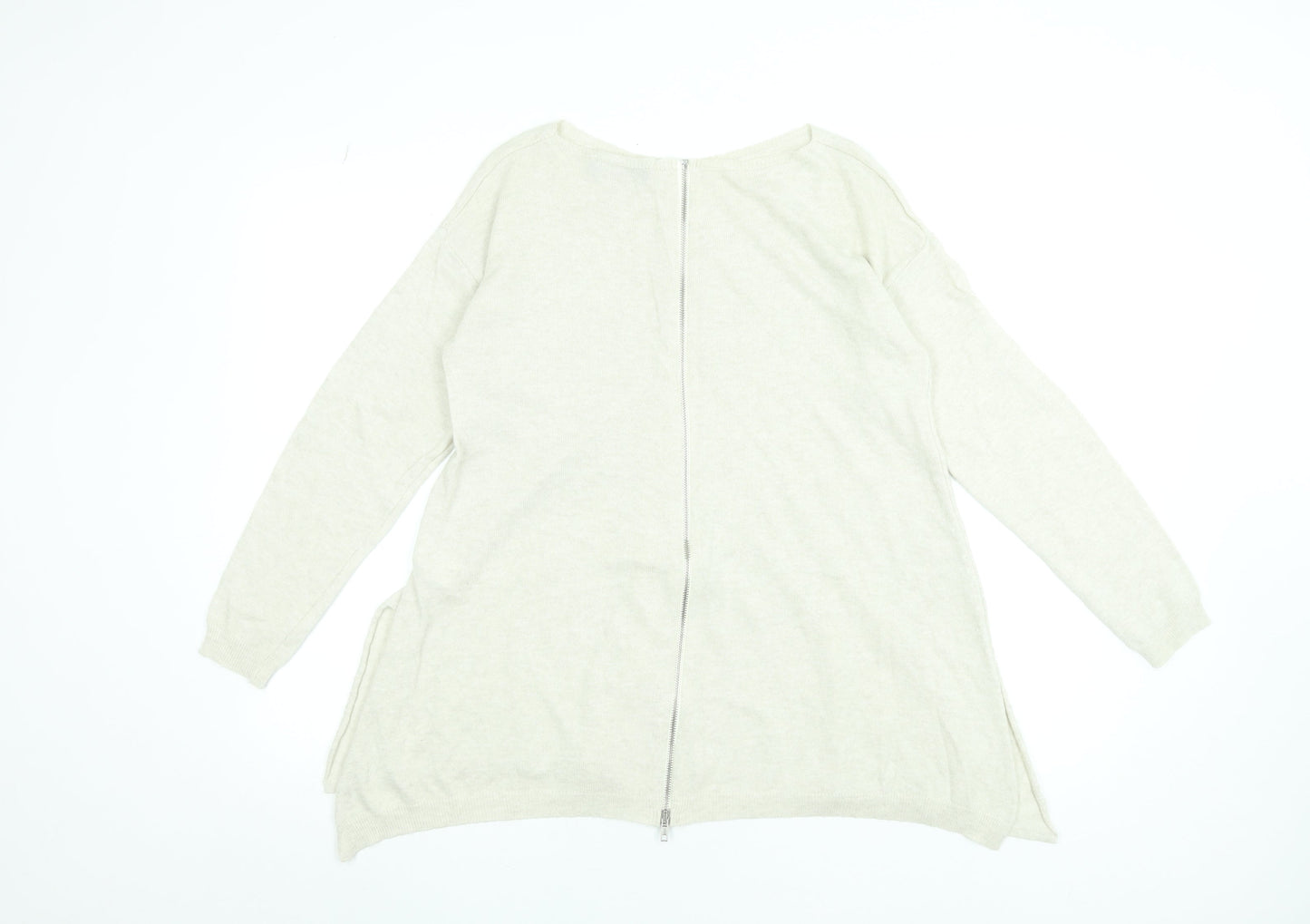 Womens UK Size 10 Peruzzi Beige Pullover Jumper