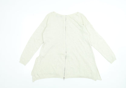 Womens UK Size 10 Peruzzi Beige Pullover Jumper