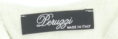 Womens UK Size 10 Peruzzi Beige Pullover Jumper