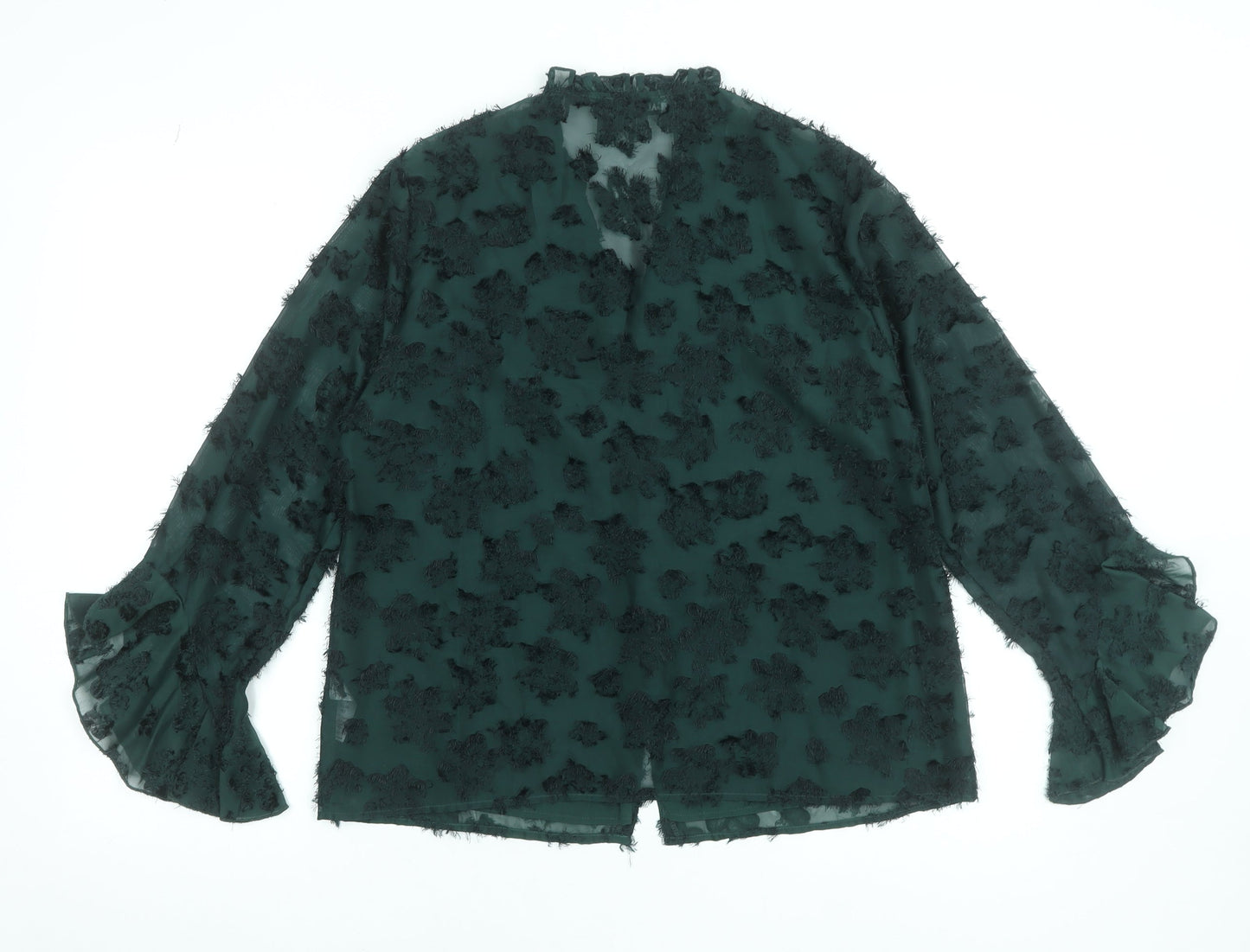 Womens UK Size 12 Gallery Green Tunic Blouse
