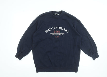Womens UK Size XS Miss Selfridge Blue Pullover Sweatshirt