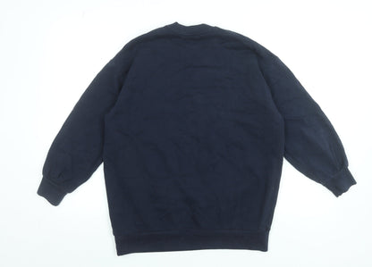 Womens UK Size XS Miss Selfridge Blue Pullover Sweatshirt