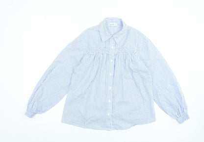 Womens UK Size 10 Gallery Blue Basic Blouse