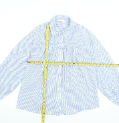 Womens UK Size 10 Gallery Blue Basic Blouse