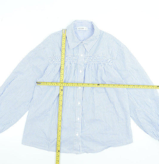 Womens UK Size 10 Gallery Blue Basic Blouse