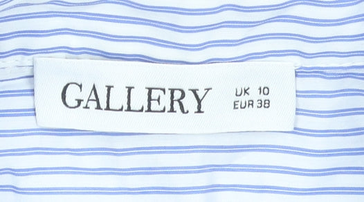 Womens UK Size 10 Gallery Blue Basic Blouse