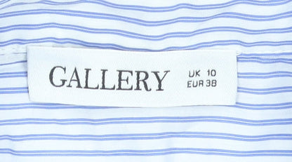 Womens UK Size 10 Gallery Blue Basic Blouse