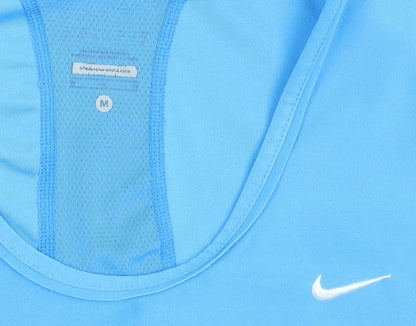Nike Women's Blue Dri-Fit Scoop Neck Short Sleeve Sports T-Shirt Size M