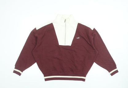 Womens UK Size S Self Multicoloured Pullover Sweatshirt