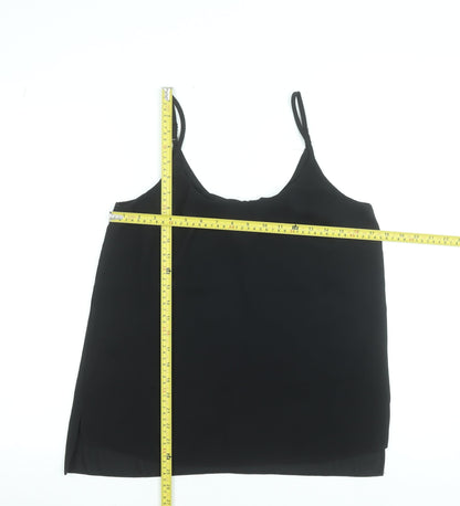 Womens UK Size 10 Dorothy Perkins Black Camisole Tank