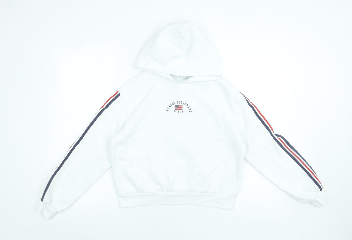 Womens UK Size S H&M White Pullover Hoodie