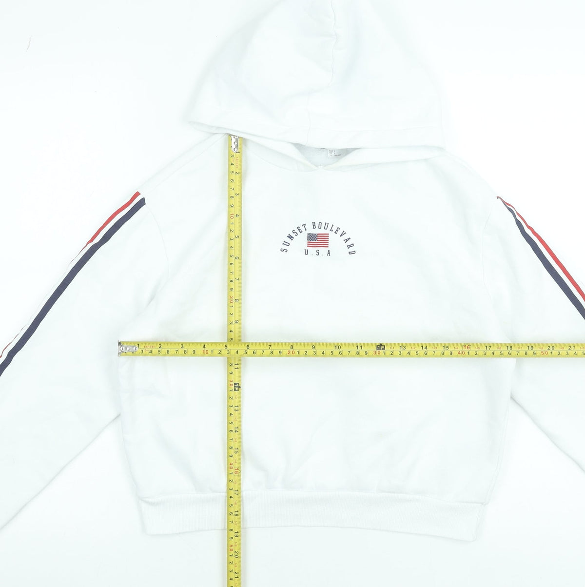 Womens UK Size S H&M White Pullover Hoodie