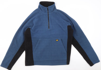 Mens UK Size M CAT Blue Pullover Sweatshirt