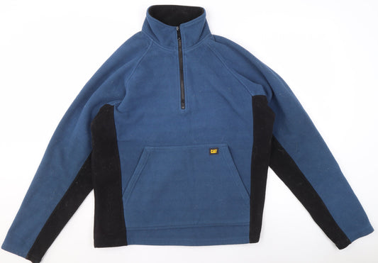 Mens UK Size M CAT Blue Pullover Sweatshirt
