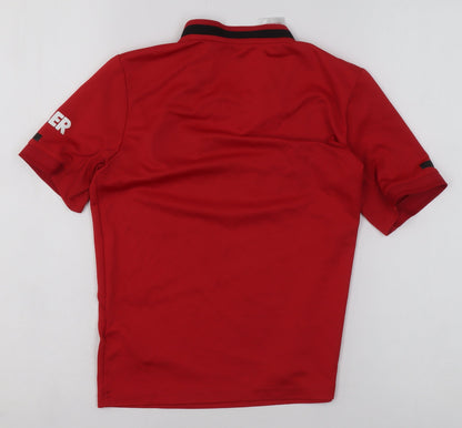 Boys UK Size M adidas Red Jersey T-Shirt