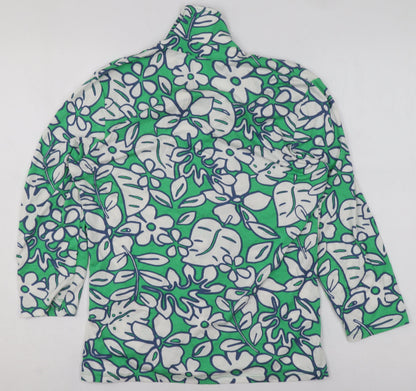 Womens UK Size 10 Barbara Lebek Green Tunic Button-Up
