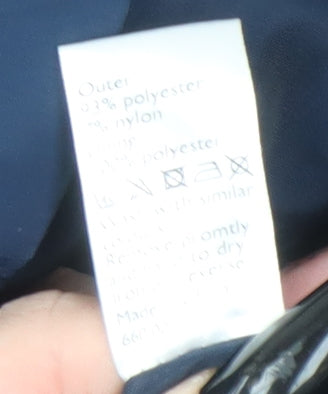 John Lewis Womens Blue Parka Coat Size 14 Hooded Long Jacket