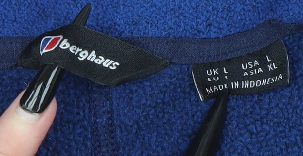 Berghaus Women’s Blue Fleece Jacket Size L Full Zip Outdoor Top