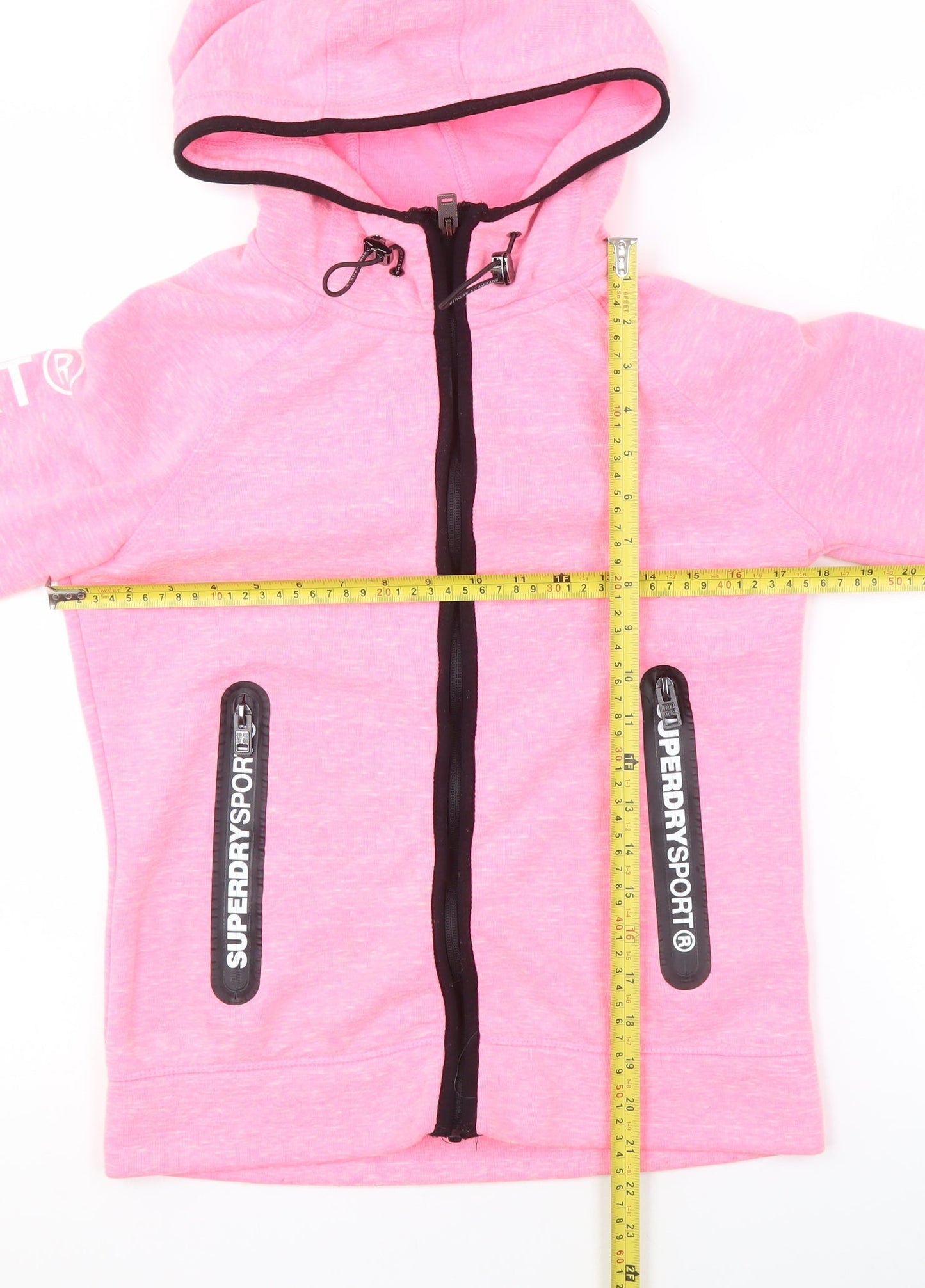 Superdry Sport Women's Pink Full Zip Hoodie Size S