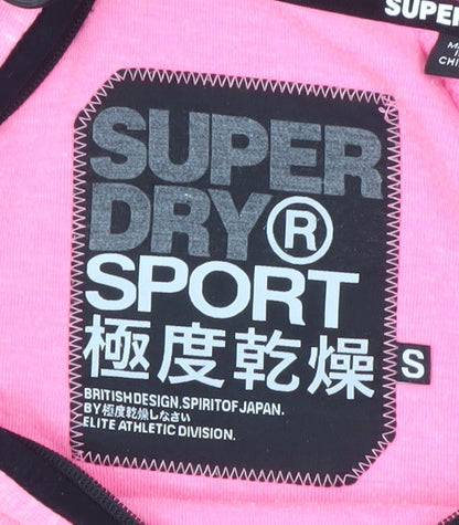 Superdry Sport Women's Pink Full Zip Hoodie Size S