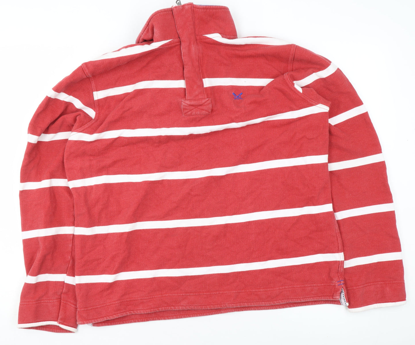 Mens UK Size M Crew Clothing Company Red Henley Sweatshirt