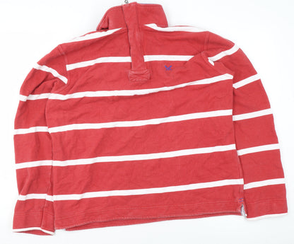 Mens UK Size M Crew Clothing Company Red Henley Sweatshirt