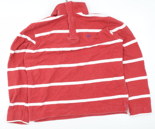 Mens UK Size M Crew Clothing Company Red Henley Sweatshirt