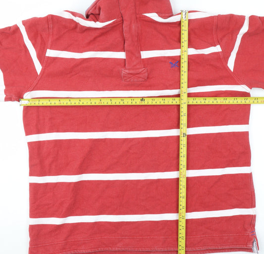 Mens UK Size M Crew Clothing Company Red Henley Sweatshirt