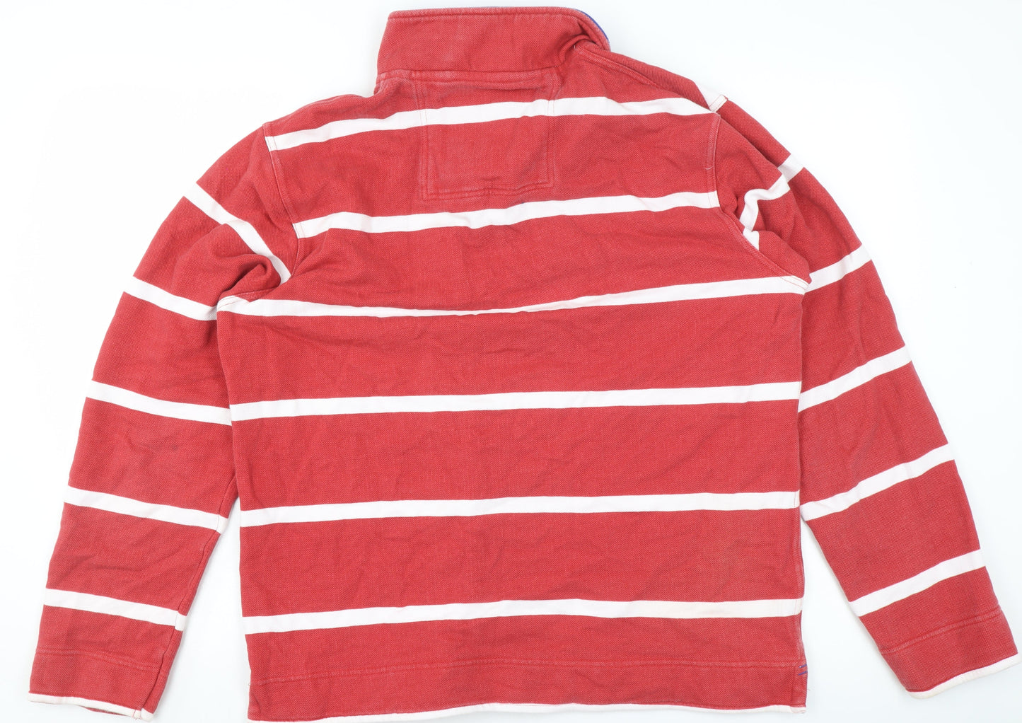 Mens UK Size M Crew Clothing Company Red Henley Sweatshirt