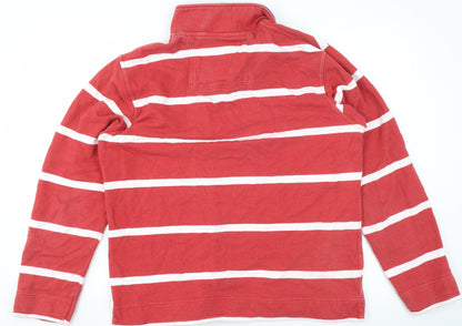 Mens UK Size M Crew Clothing Company Red Henley Sweatshirt