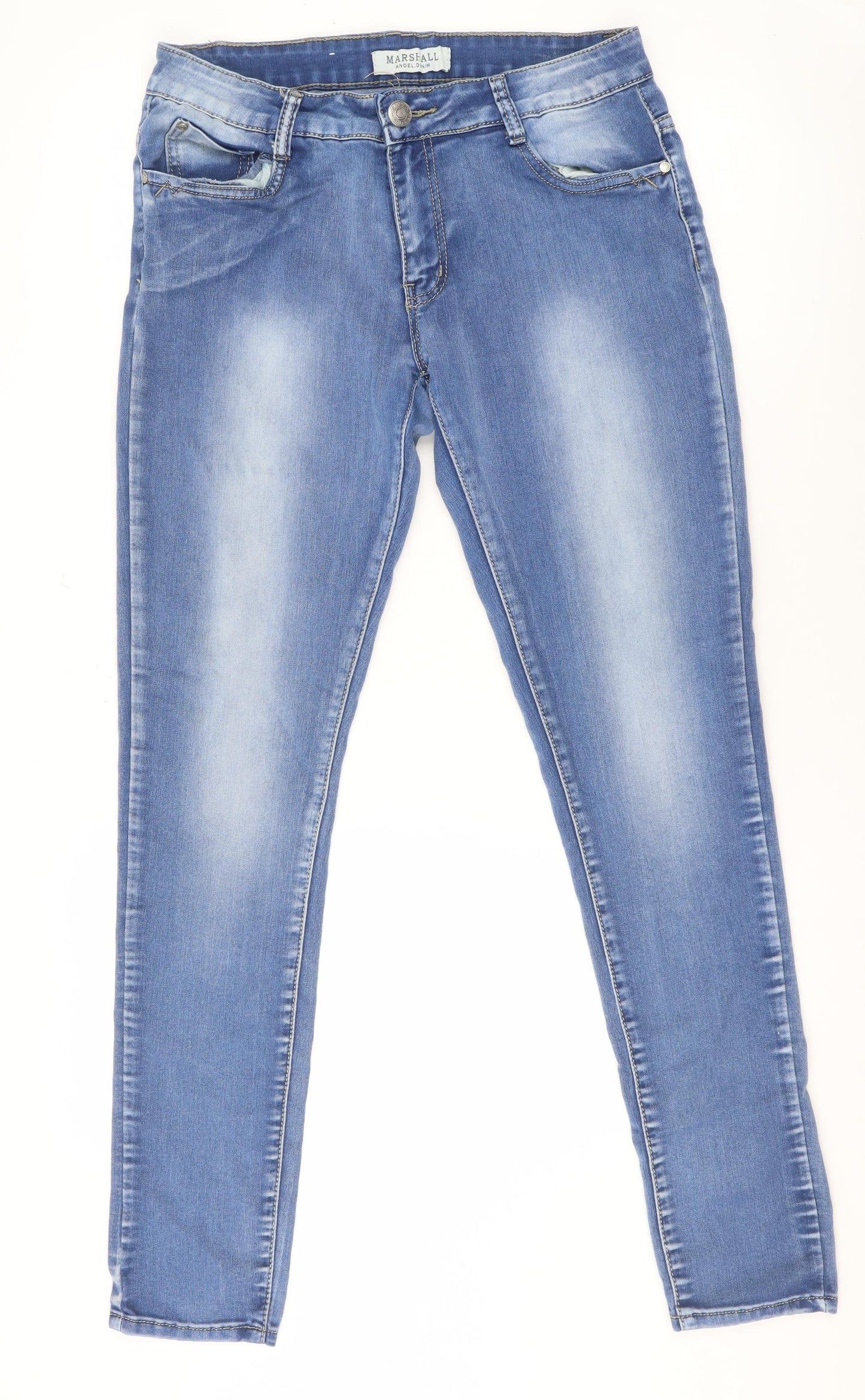 Womens UK Size 2XL Marshall Angel Denim Slim Fit Skinny Blue Jeans