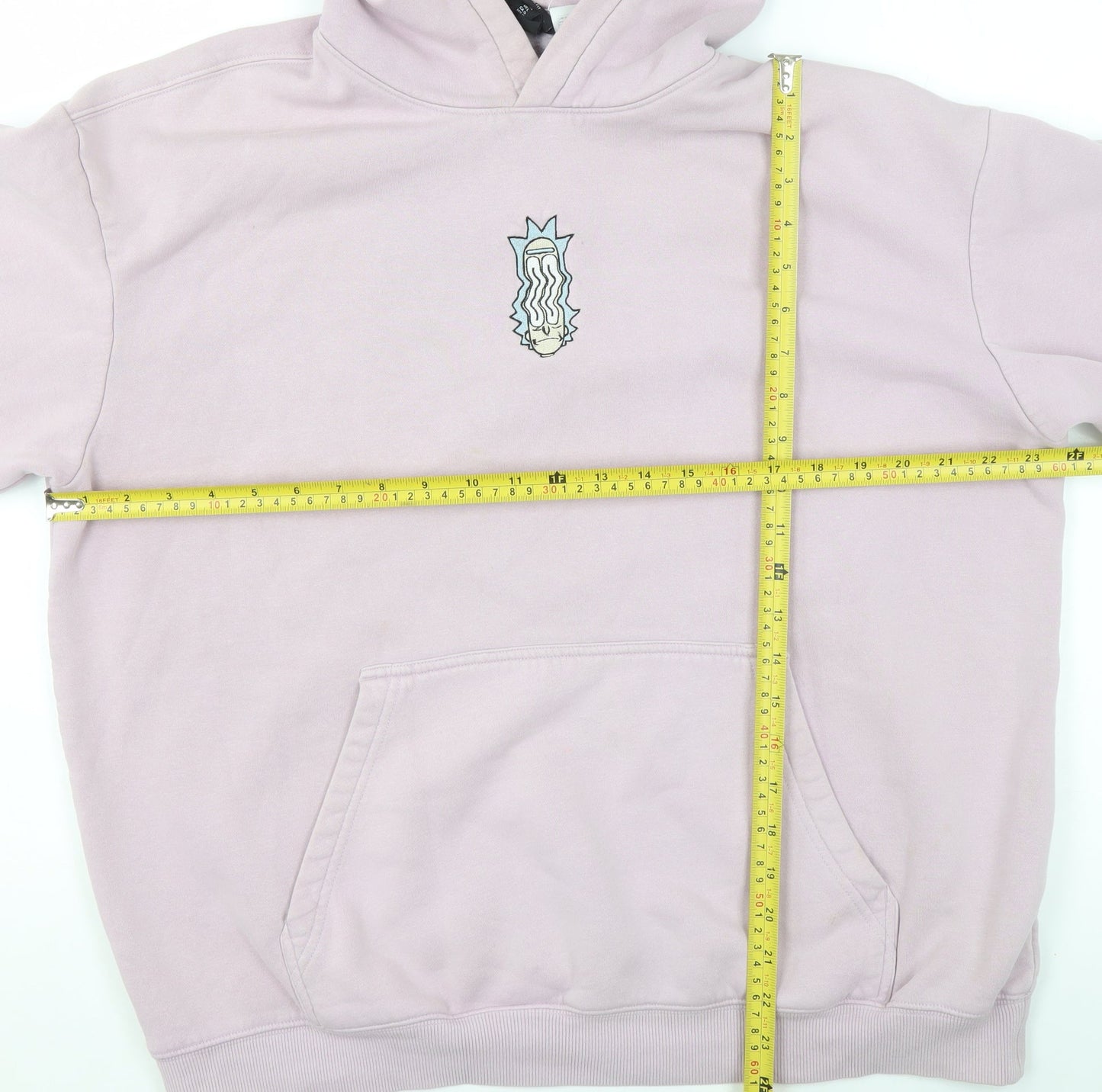 H&M Women Lilac Relaxed Fit Hoodie Cotton Blend Size L